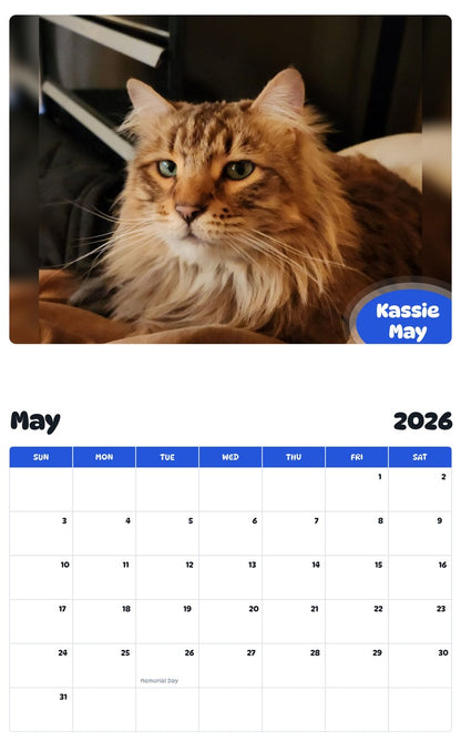 2026 - 2027 Kassie May - Pawidols Pet Calendar