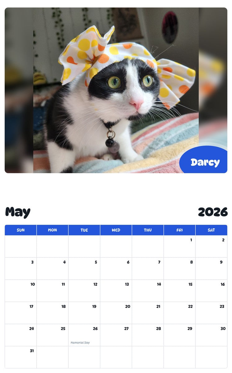 2026 - 2027 Darcy - Pawidols Pet Calendar