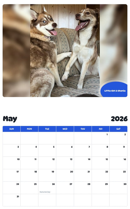 2026 - 2027 Little Girl & Charlie - Pawidols Pet Calendar