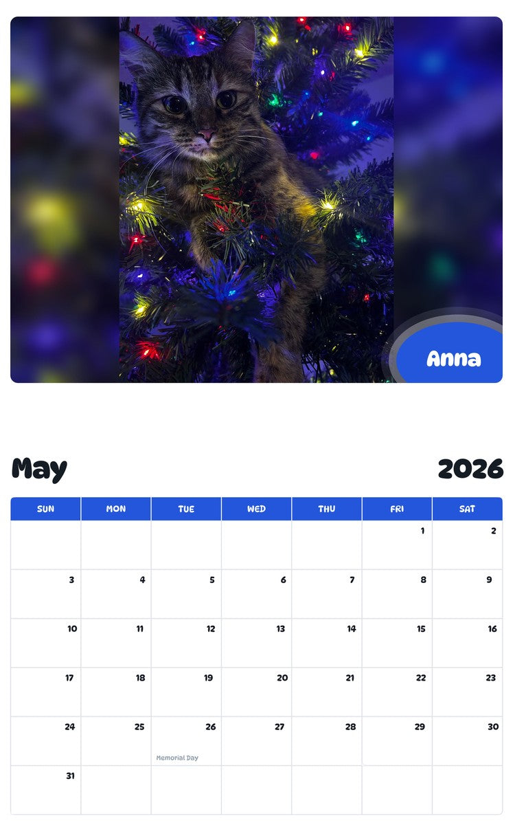 2026 - 2027 Anna - Pawidols Pet Calendar