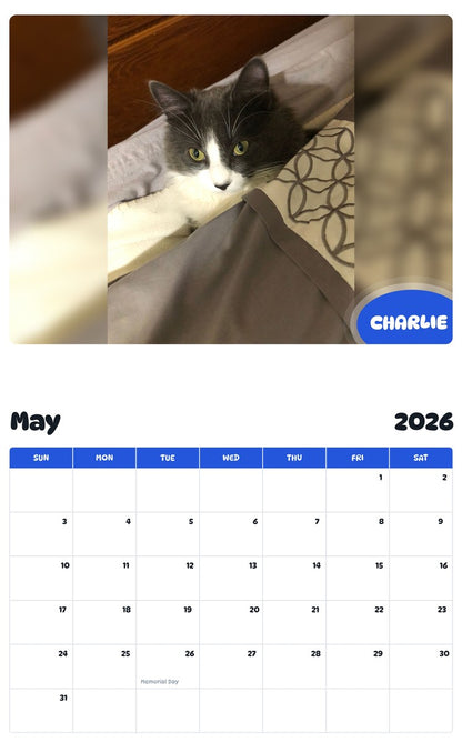2026 - 2027 CHARLIE - Pawidols Pet Calendar