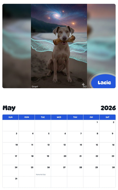2026 - 2027 Lacie - Pawidols Pet Calendar