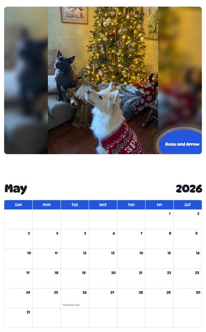 2026 - 2027 Beau and Arrow - Pawidols Pet Calendar