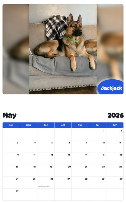 2026 - 2027 Jackjack - Pawidols Pet Calendar