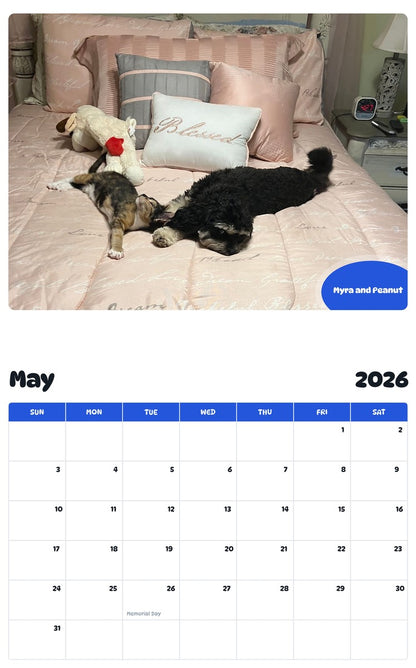 2026 - 2027 Myra and Peanut - Pawidols Pet Calendar