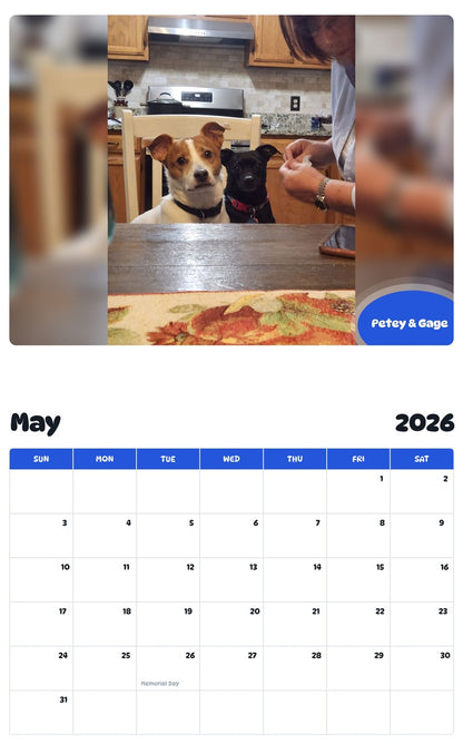 2026 - 2027 Petey & Gage - Pawidols Pet Calendar