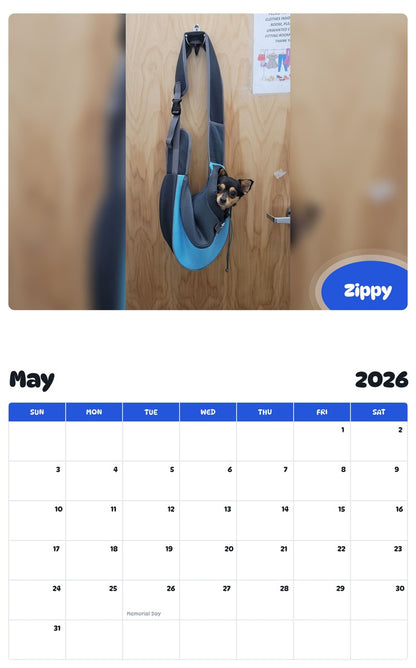 2026 - 2027 Zippy - Pawidols Pet Calendar