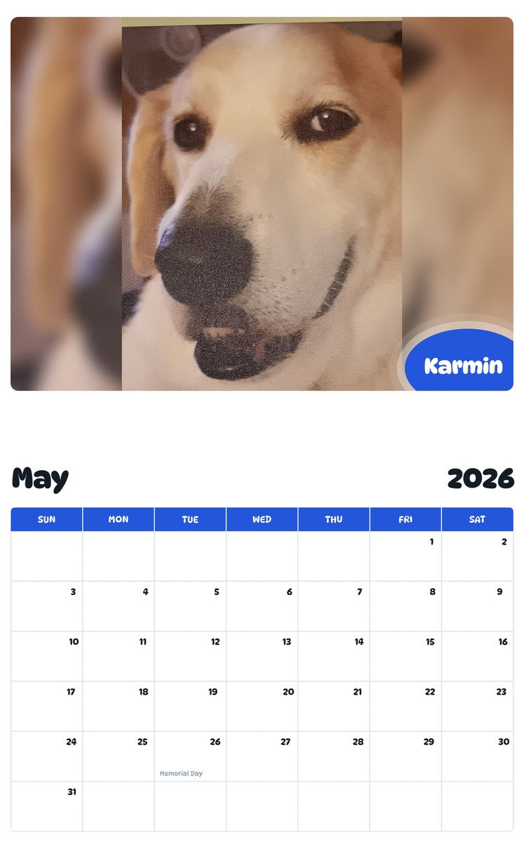 2026 - 2027 Karmin - Pawidols Pet Calendar