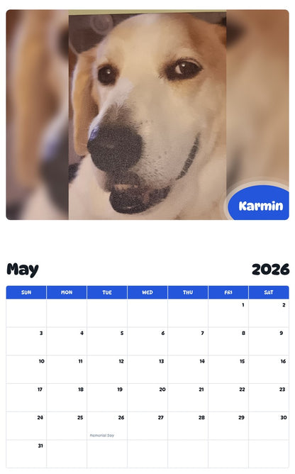 2026 - 2027 Karmin - Pawidols Pet Calendar