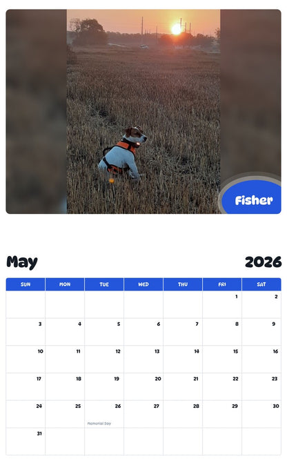 2026 - 2027 Fisher - Pawidols Pet Calendar