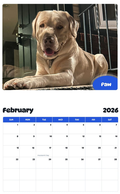 October 2025 - September 2026 Paw - Pawidols Pet Calendar