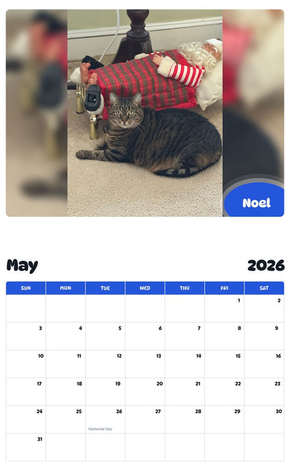 2026 - 2027 Noel - Pawidols Pet Calendar