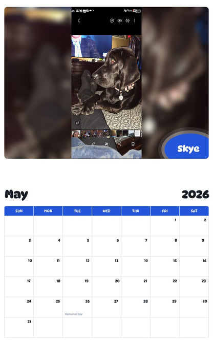 2026 - 2027 Skye - Pawidols Pet Calendar