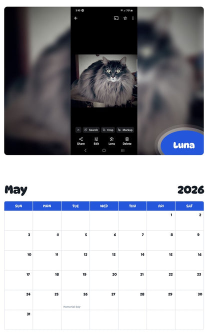 2026 - 2027 Luna - Pawidols Pet Calendar
