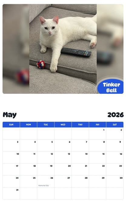 2026 - 2027 Tinker Bell - Pawidols Pet Calendar