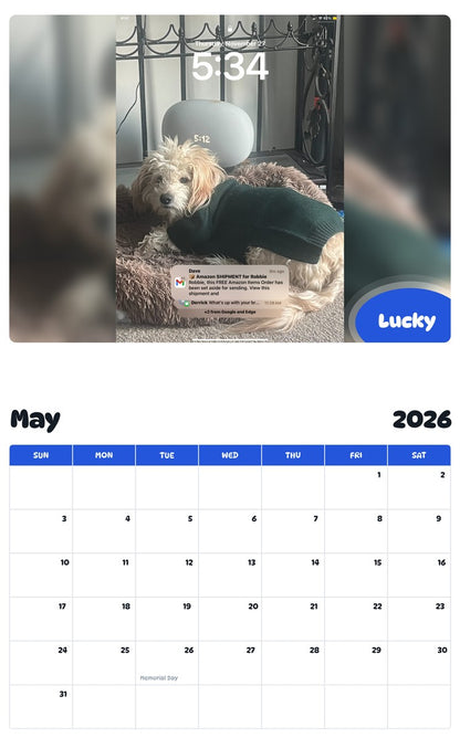 2026 - 2027 Lucky - Pawidols Pet Calendar