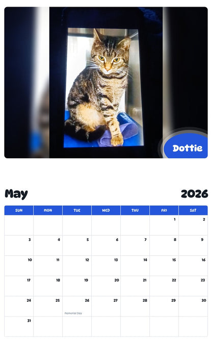 2026 - 2027 Dottie - Pawidols Pet Calendar