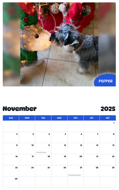 July 2025 - June 2026 Pepper - Pawidols Pet Calendar