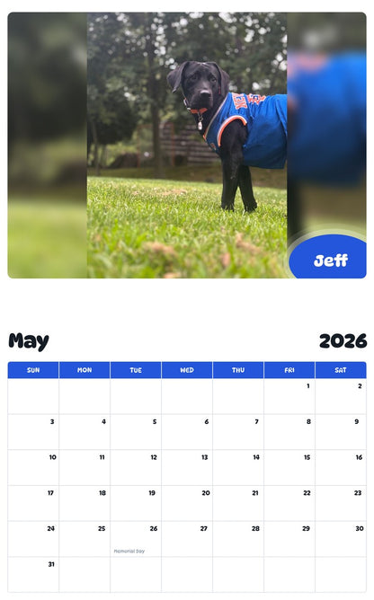 2026 - 2027 Jeff - Pawidols Pet Calendar