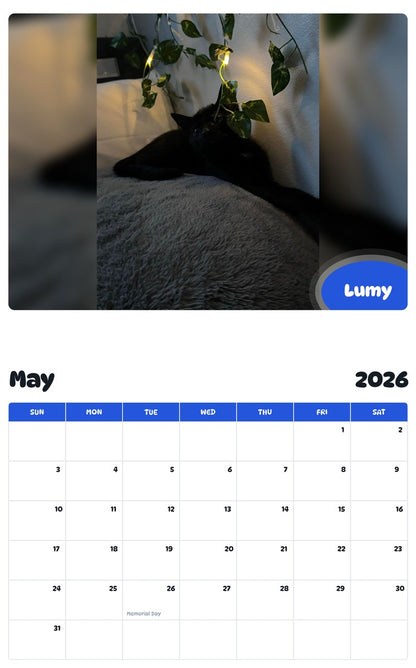 2026 - 2027 Lumy - Pawidols Pet Calendar