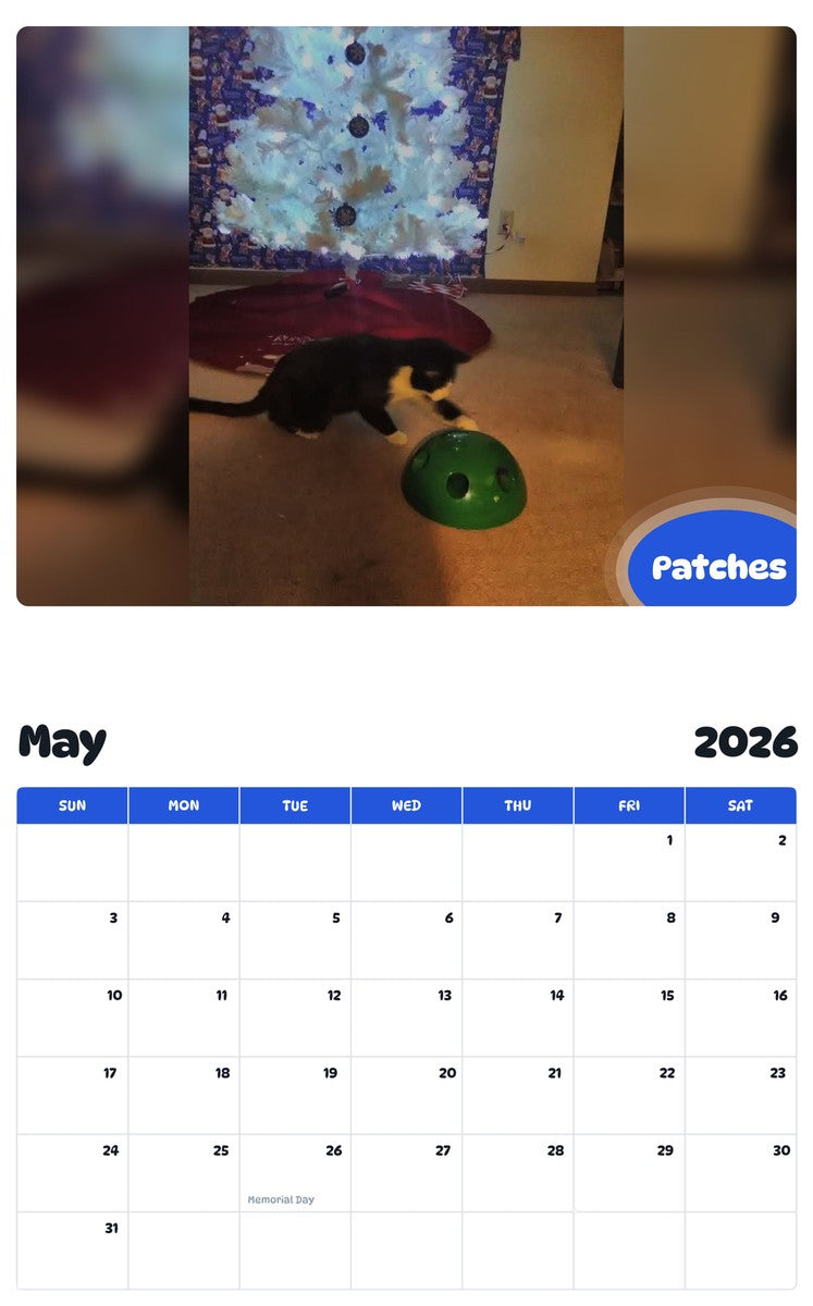 2026 - 2027 Patches - Pawidols Pet Calendar