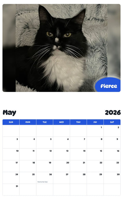 2026 - 2027 Pierce - Pawidols Pet Calendar