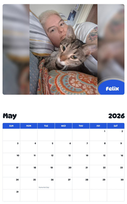 2026 - 2027 Felix - Pawidols Pet Calendar