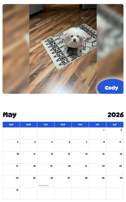 2026 - 2027 Cody - Pawidols Pet Calendar