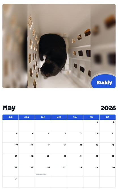 2026 - 2027 Buddy - Pawidols Pet Calendar