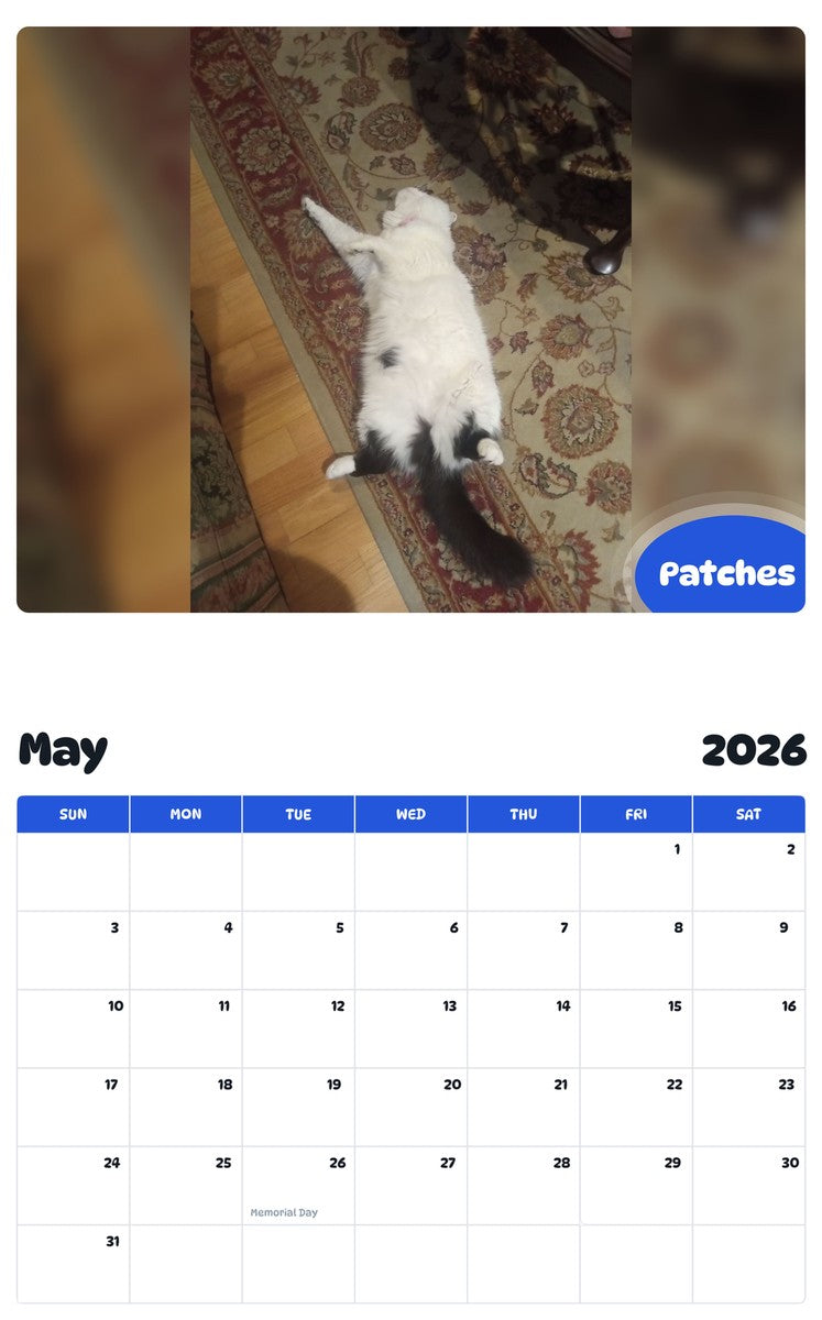 2026 - 2027 Patches - Pawidols Pet Calendar