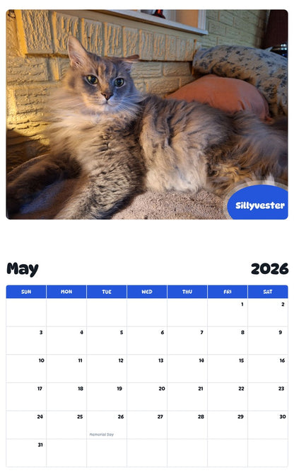 2026 - 2027 Sillyvester - Pawidols Pet Calendar