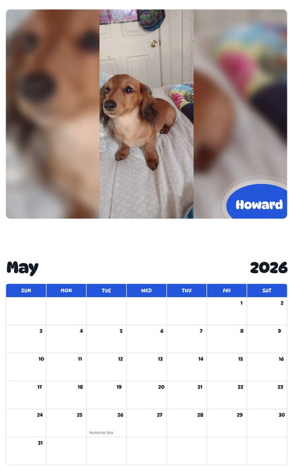 2026 - 2027 Howard - Pawidols Pet Calendar