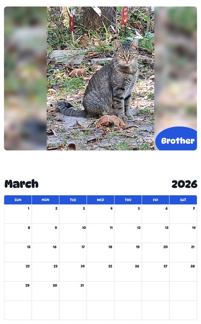 November 2025 - October 2026 Brother - Pawidols Pet Calendar
