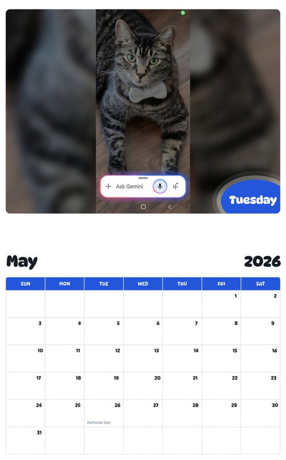 2026 - 2027 Tuesday - Pawidols Pet Calendar