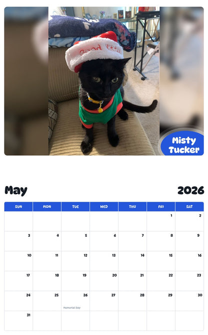 2026 - 2027 Misty Tucker - Pawidols Pet Calendar