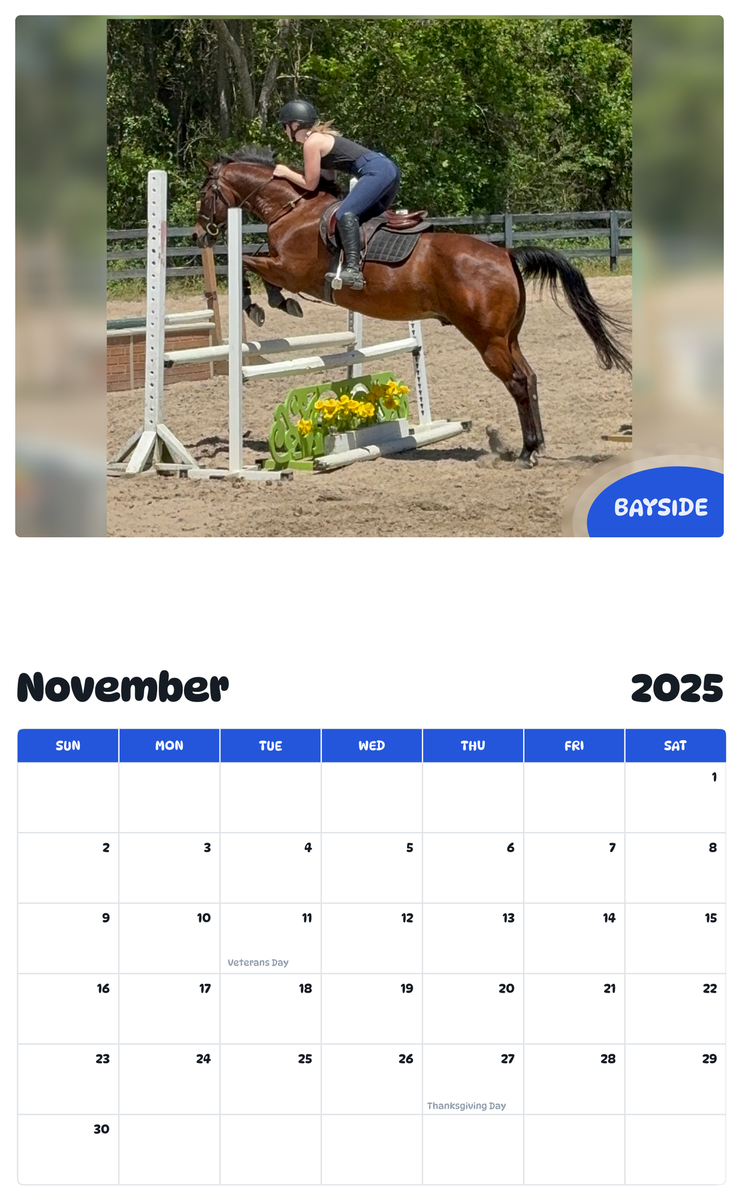 July 2025 - June 2026 Bayside - Pawidols Pet Calendar