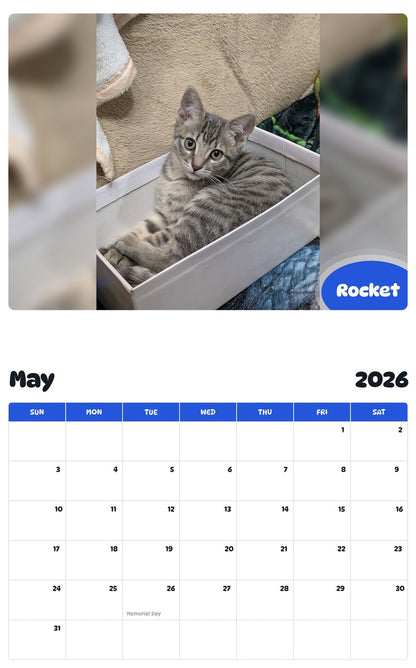 2026 - 2027 Rocket - Pawidols Pet Calendar