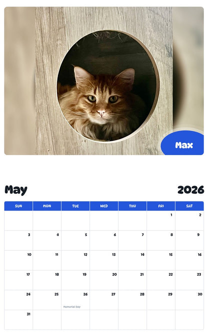 2026 - 2027 Max - Pawidols Pet Calendar