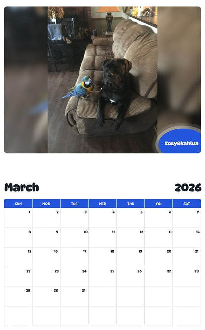 November 2025 - October 2026 Zoey&kahlua - Pawidols Pet Calendar