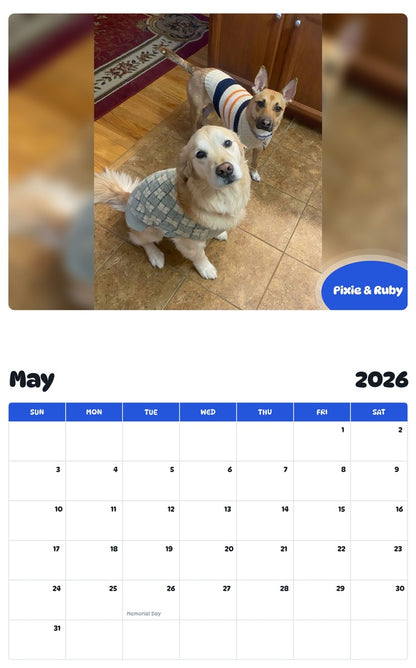 2026 - 2027 Pixie & Ruby - Pawidols Pet Calendar