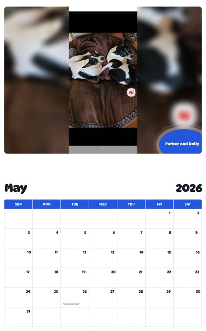 2026 - 2027 Parker and Dolly - Pawidols Pet Calendar