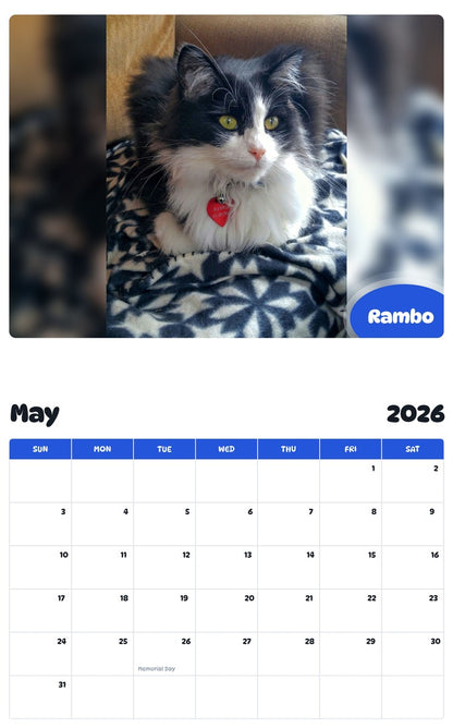 2026 - 2027 Rambo - Pawidols Pet Calendar
