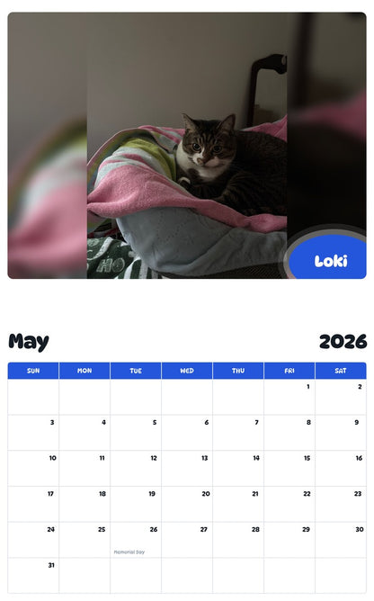 2026 - 2027 Loki - Pawidols Pet Calendar