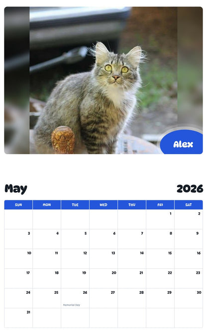 2026 - 2027 Alex - Pawidols Pet Calendar