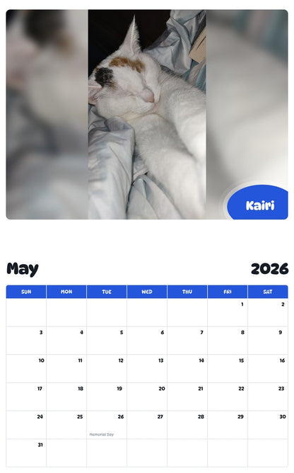 2026 - 2027 Kairi - Pawidols Pet Calendar