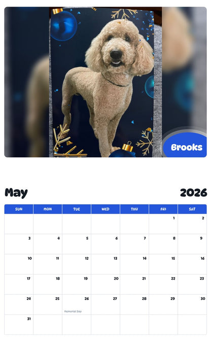 2026 - 2027 Brooks - Pawidols Pet Calendar