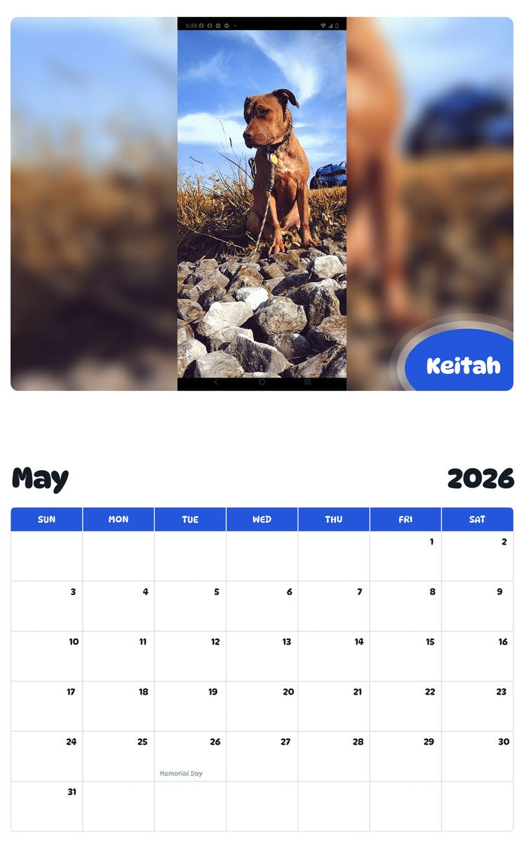 2026 - 2027 Keitah - Pawidols Pet Calendar