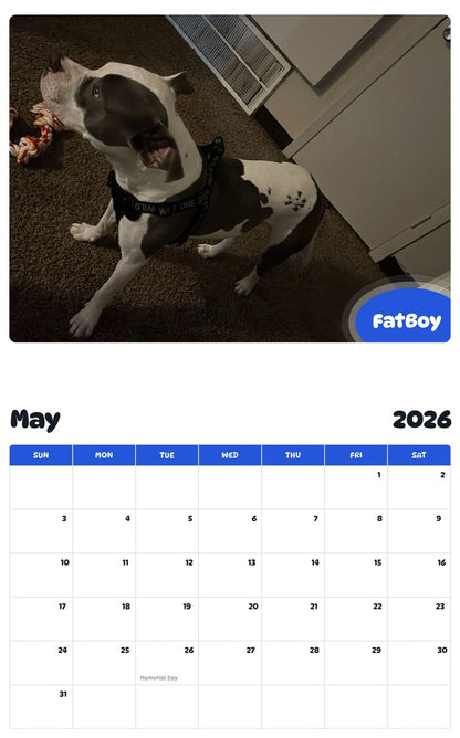 2026 - 2027 FatBoy - Pawidols Pet Calendar