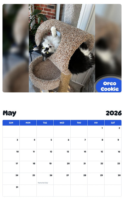 2026 - 2027 Oreo Cookie - Pawidols Pet Calendar