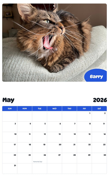 2026 - 2027 Barry - Pawidols Pet Calendar